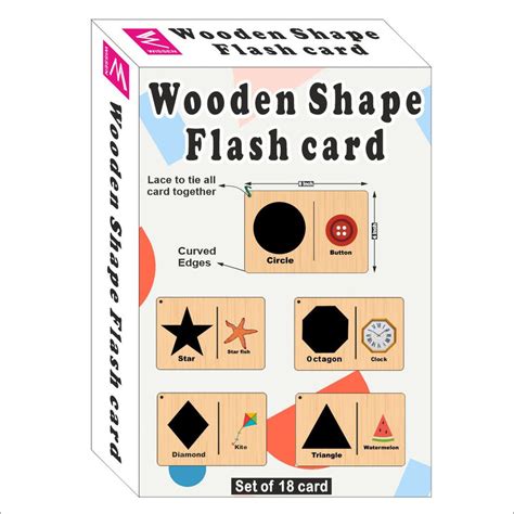 Wooden (MDF) Shapes Learning Flash card with lacing thread. – Wissen ...