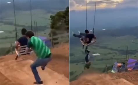 दोस्त को झूला झुलाने के लिए शख्स ने किया कुछ ऐसा कि मुश्किल में पड़ गई ...