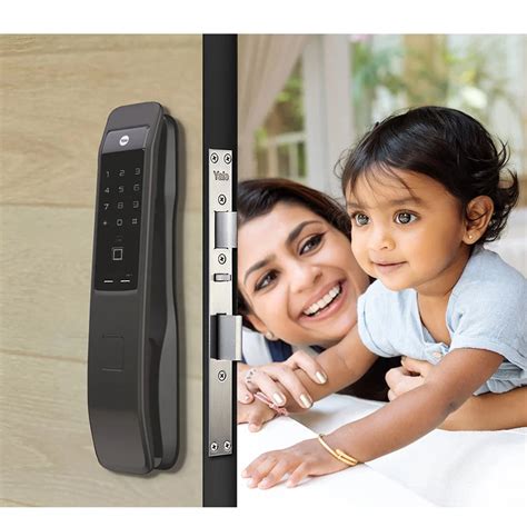 YMI 70 MB - A Series Push Pull Smart Lock (Matt Black) – apnidukaan.com