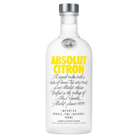 Absolut Citron Lemon Vodka (40% | 70cl) - Cellar Supplies