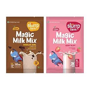 Slurrp Farm High Protein Milk Mix Trial Pack Combo | No Sugar, No Maida ...