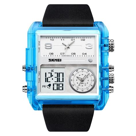 SKMEI LED Backlight Large Screen Watch for Men Analog-Digital Display ...