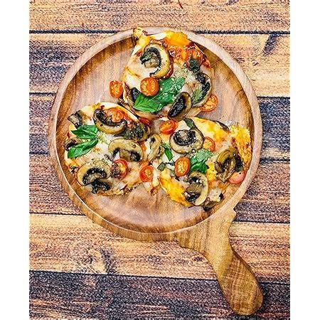 Buy Woodykart Wooden Pizza Platter / Pan / Bat / Snack Serving Plate ...