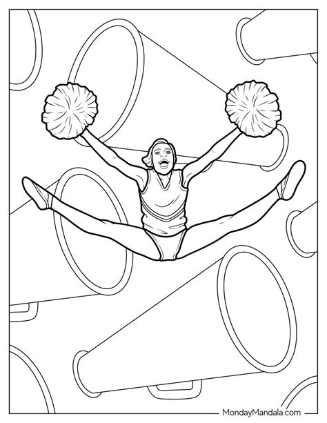 20 Cheerleading Coloring Pages (Free PDF Printables)