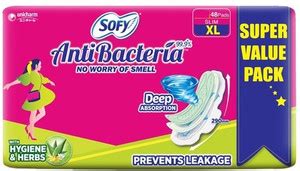 SOFY AntiBacteria 48 SLIM Pads 290mm with Deep Absorption Sanitary Pad ...