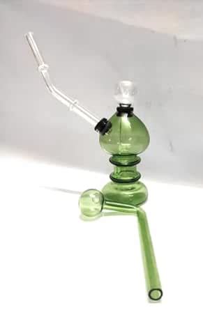 MFT 4 INCH LG PURE GLASS HAND PIPE WEED AND OIL BONG (2 IN 1) Beer Bong ...