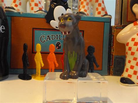 Vintage DISNEY Jungle Book PANTHER CAT "Bagheera" HARD PLASTIC Figure 2 ...