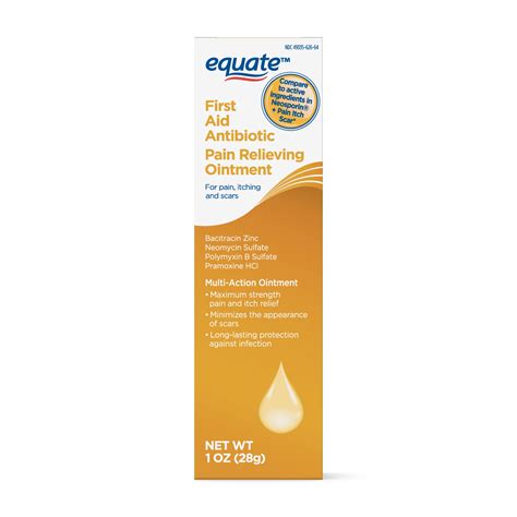 Equate Triple Antibiotic Pain + Scar Ointment for Minor Cuts, Scrapes ...