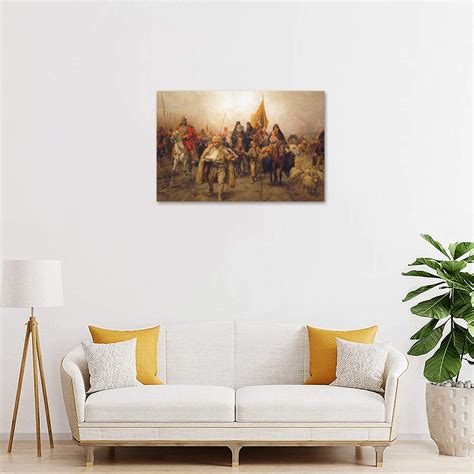 Migration Of Serbs Frame Canvas Print 18"x12" | ID: D6839050