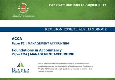 Buy ACCA Approved - F2 Management Accounting (FIA: FMA): Revision ...