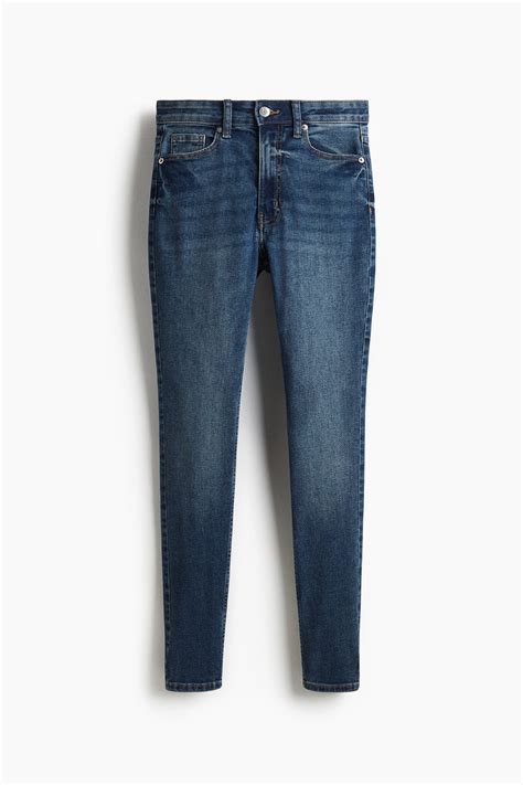 Skinny High Waist Jeans - Dark denim blue - Ladies | H&M GB
