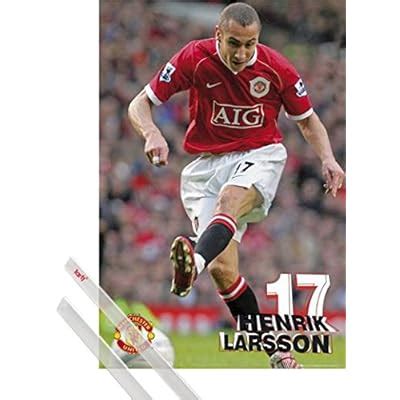 Buy 1art1 Football Poster 36x24 inches Henrik Larsson, Man UTD and 1 ...