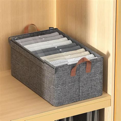 Durable Linen Closet Organizers and Foldable Flip Storage Baskets (Dar ...
