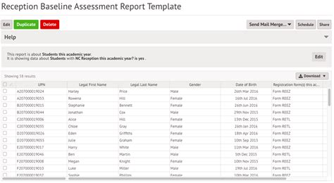 Reception Baseline Training Video 2021 的图像结果