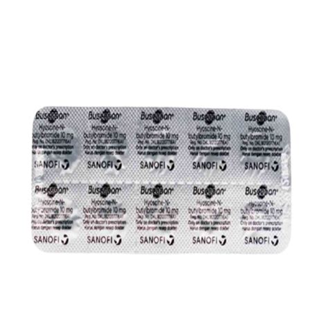 Hyoscine Bromide 10 mg 10 Tablet - Manfaat, Kandungan, Dosis, dan Efek ...