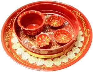 Ritz Pooja Thali with Diya for Diwali Poojan Diwali Gifting Home,Office ...