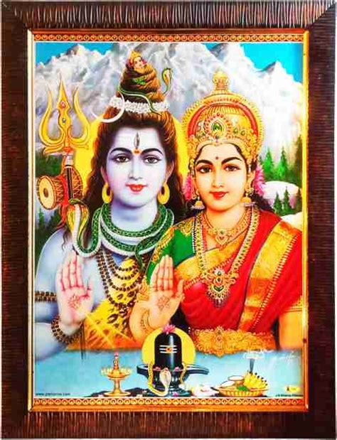 POOJA GHAR Shiva Parvati Photo Frame (10 Inches * 12.5 Inches ...