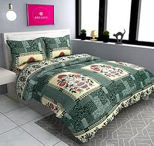 BREVARD Woolen Heavy Warm Fleece Double Bedsheet with Two Pillow Covers ...