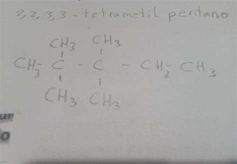 estructura de 2,2,3,3-tetrametilpentano - Brainly.lat