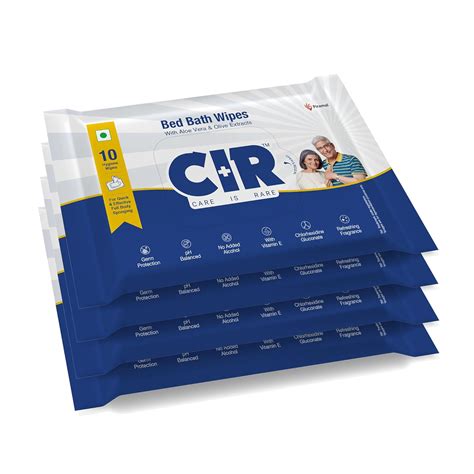 CIR Soft Body Cleansing Wet Bed Bath Wipes for Adults | Body Sponging ...