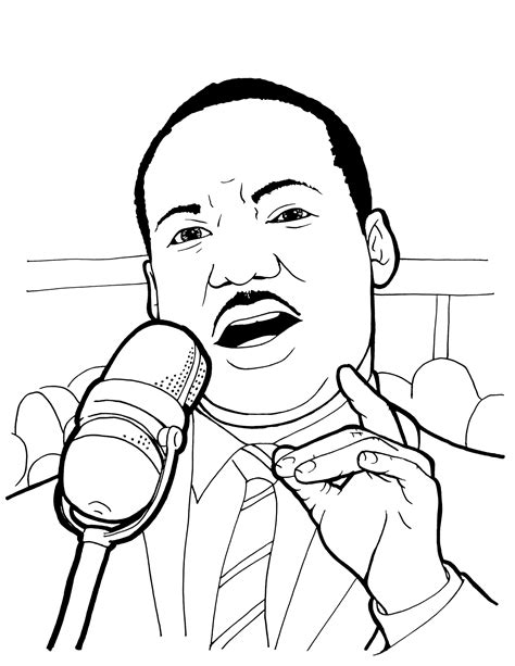 Free Printable Martin Luther King Jr Coloring Page - Printable Word ...