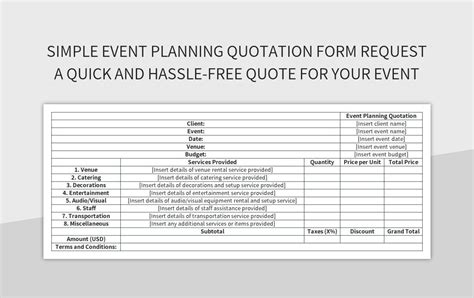 Image result for Event Quote Request