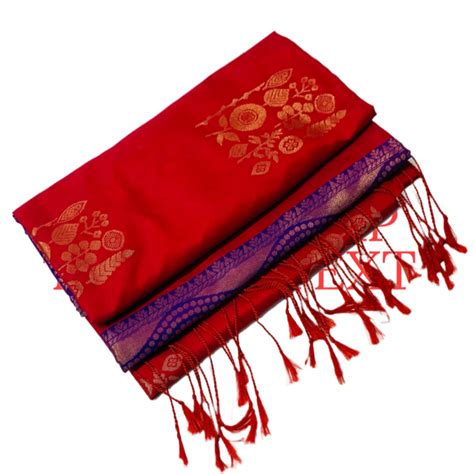 Red Shade Kanchipuram Silk Saree Border less – Kumaran Silk