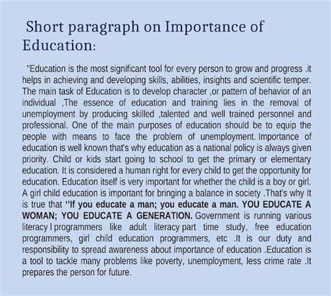 write a paragraph on education makes life easy - Brainly.in
