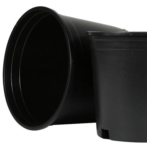 Style Selections Round 8.8-in W Small Black Plastic Indoor/Outdoor ...