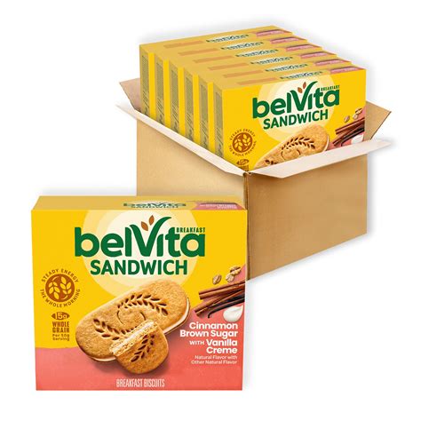 belVita Breakfast Bar Biscuit SAF21 Sandwiches, Cinnamon Brown Sugar ...