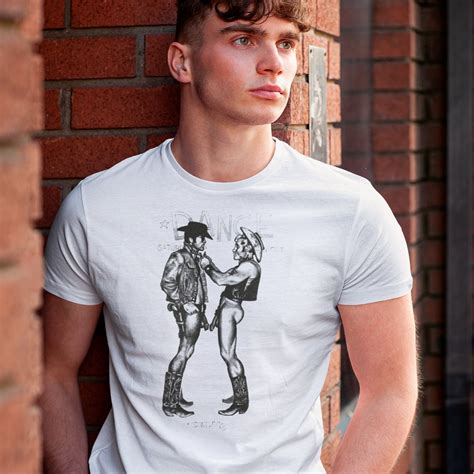 Cowboys Kissing Jim French Vintage Gay Graphic T-shirt Tom - Etsy Canada