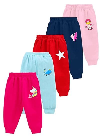 Buy Kuchipoo Regular Fit Baby Girls Pyjamas - Pack of 5 (Multicolor, 0 ...