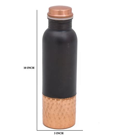 Bottom Hammered Copper Water Bottle | Pure Copper Bottle