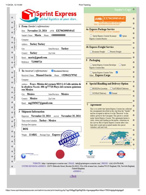 Image result for Sample Parcel Tracking