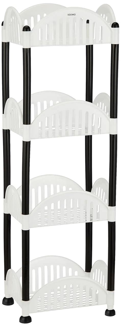 Amazon Brand - Solimo Four-Tier Countertop Multipurpose Plastic Tiered ...