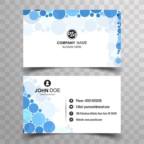 Modern business card with circle design | Free Vector