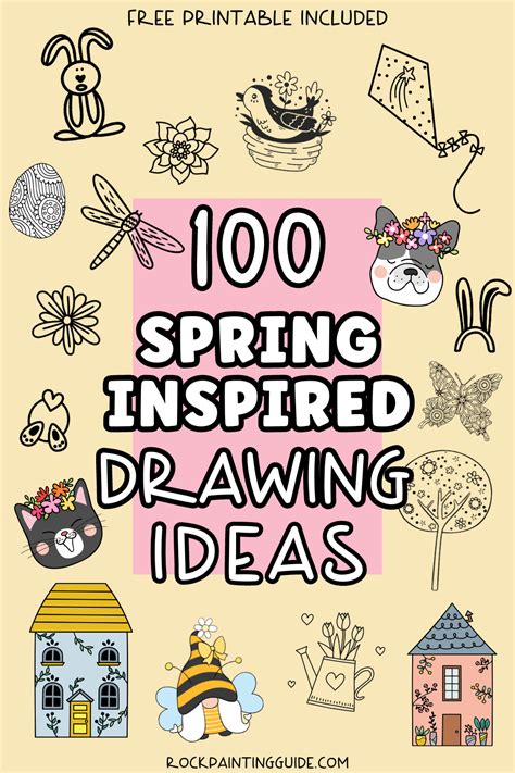 100 Creative Spring Drawing Ideas For Beginners | Spring drawing ...