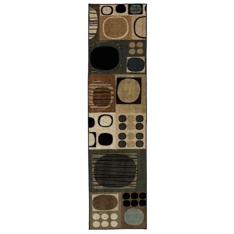Mohawk Home Silas Geometric Neutral 2 x 8 Brown Geometric Runner Rug at ...
