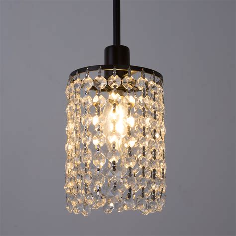 Buy DONSU 2 Pack Modern Crystal Pendant Light, Hanging Light for ...