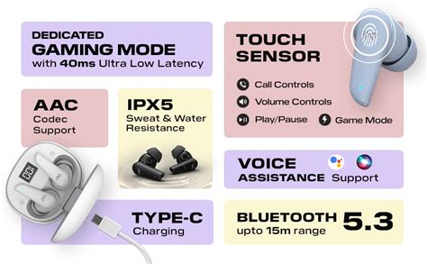 Wings Flobuds 100 Made in India Wireless in Ear Earbuds with Digital ...