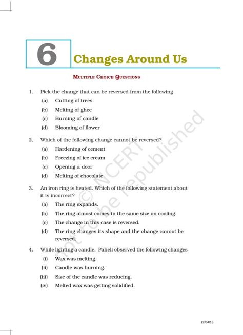 Image result for CBSE Class 6 Science Chapter Changes around Us