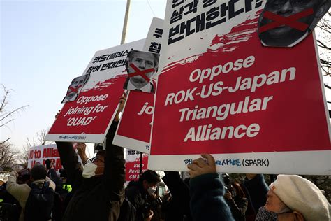 韩美“2+2”会谈举行 首尔举行抗议集会