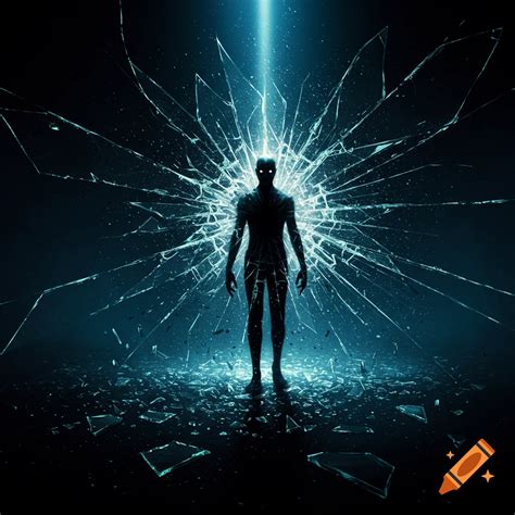 Broken glass pieces on Craiyon