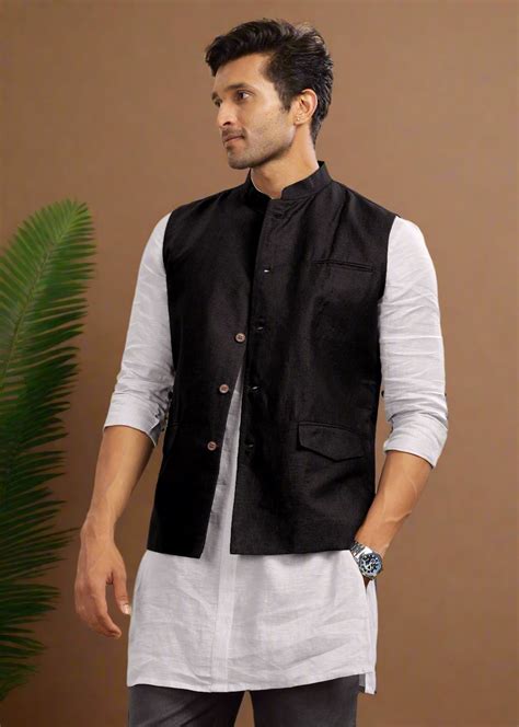 Nehru Jacket – Linen Trail