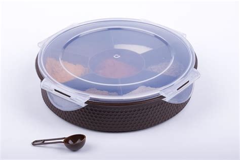 Buy Finner 7 Section Round Shape Multi-Purpose Storage Box for Storing ...