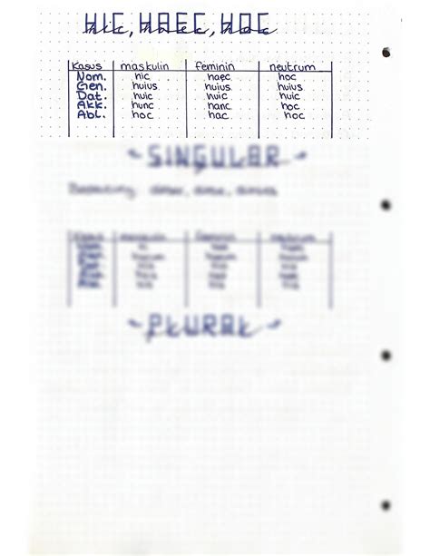 SOLUTION: Hic haec hoc dieser diese dieses latein - Studypool