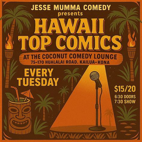 Super Secret Comedy Show, Kona Elks Lodge, Kailua-Kona, 11 November ...