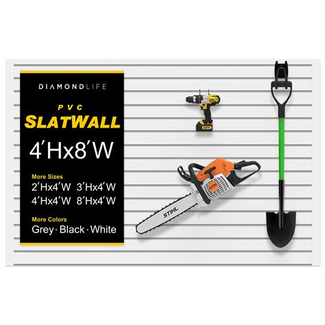 4h X 8w Slatwall Panel Garage Wall Organizer Heavy Duty | Desertcart INDIA