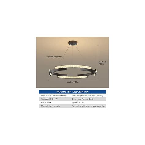 Telancy Black Chandelier Rings Remote Control | Ubuy India