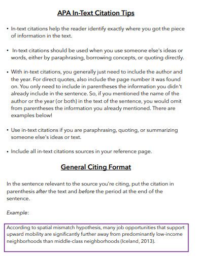 Image result for In-Text Citation Example